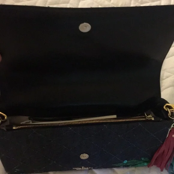 Kate Spade Black Shoulder Bag with Colorful Embellishments - Picture 3 of 5